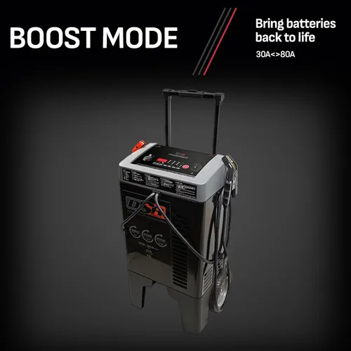 Vista 2 de Schumacher Electric DSR ProSeries - Cargador de batería automático de 6 V / 12 V / 24 V y arrancador de motor - Arrancador de motor resistente