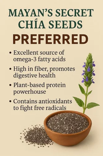 Vista 8 de Mayan's Secret - Semillas de chía orgánicas negras – Certificado USDA, sin OMG, vegano, superalimento sin gluten - Omega-3-2 lbs (907g)