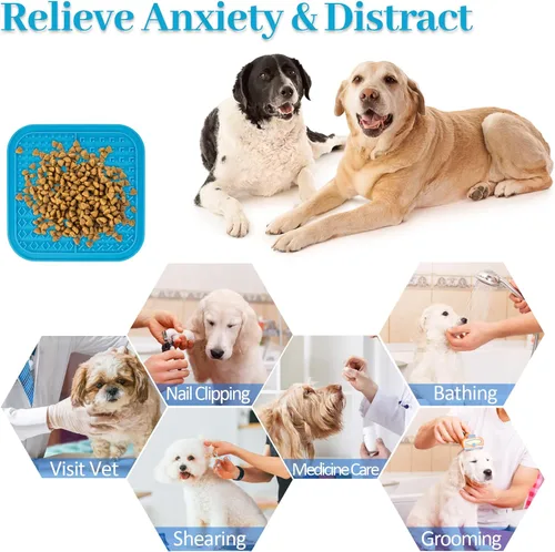 Vista 8 de PatiencET Paquete de 3 almohadillas rascadoras onduladas para gatos y alfombrillas para lamer para perros y gatos, paquete de 2 unidades grandes