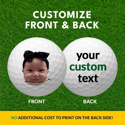 Vista 2 de Pelotas de golf personalizadas de With Love From Julie para hombres - Bolas de golf personalizadas - Regalos personalizados de bolas de golf