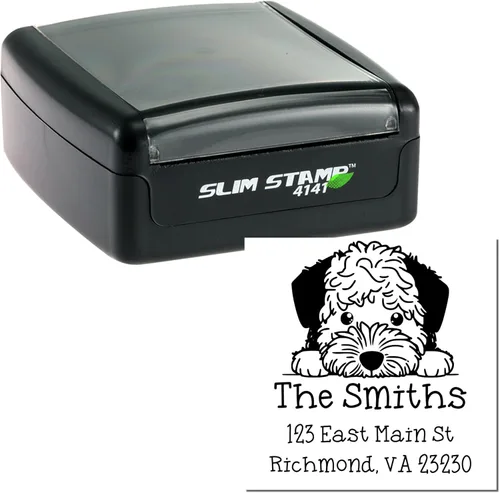 Vista 257 de Sello de alta calidad para cachorros Airedale Terrier – Sello de dirección personalizado – Ideal para los amantes de los perros – Elección de 5