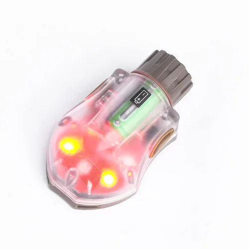 Vista 9 de NOBUHIRO Luz táctica de señal para casco, estroboscópico IR + estroboscópico LED azul de 5 velocidades con vibración para identificación