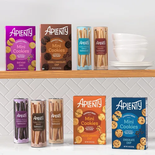 Vista 4 de Aplenty, Obleas enrolladas de chocolate, 5 onzas