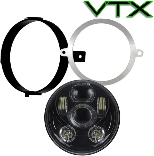 Vista 7 de SLK-Lights VTX 5 3/4 pulgadas LED Daymaker Kit de faros delanteros negros - Soporte y hardware - Plug & Play - Compatible con modelos Honda VTX 1300