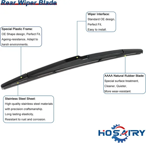 Vista 4 de Juego de limpiaparabrisas trasero para Ford Edge 2007-2014, para Lincoln MKX 2007-2015, para Dodge Grand Caravan 2008-2010, para Chrysler Town &