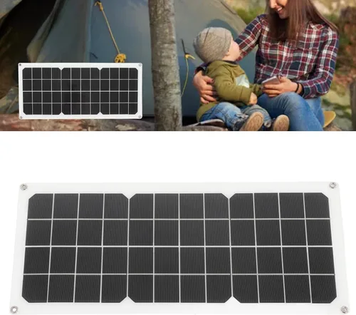 Vista 5 de Panel solar de 10W 12V, alta eficiencia de conversión, panel solar portátil de silicio monocristalino, cargador de panel solar de protección contra