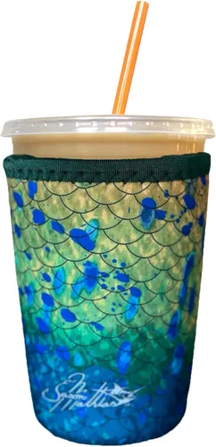 Vista 57 de Funda Koverz para café helado, funda aislante de neopreno para taza, se ajusta a una taza de café de 32 Oz., lavable y reutilizable, accesorios