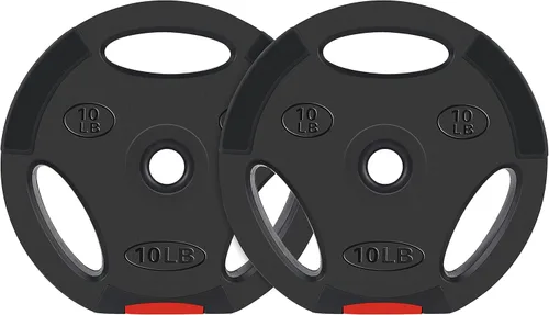 Vista 8 de Signature Fitness Vinyl Standard Plate Weight Plate for Strength Training and Weightlifting, Multiple Sizes