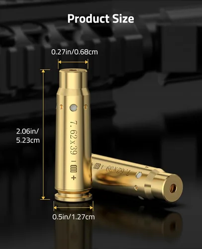 Vista 3 de CVLIFE Bore Sight Laser 223 5.56mm/9mm/.243.308/12 Calibre/7.62x39mm/.45 acp Visor Láser Rojo