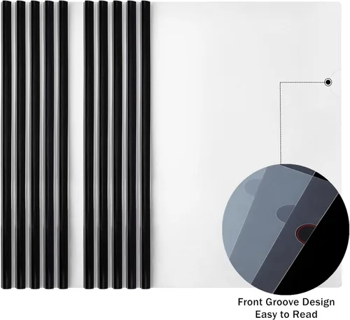 Vista 6 de JOERSH 5 Piezas Portadas Transparentes para Informes con Barra Deslizante, Protector de Papel de Plástico para Carpeta, Carpetas de Informes