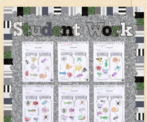 Vista 8 de Teacher Created Resources Modern Farmhouse Pennants - Borde troquelado, 35 pies, negro, gris, blanco, verde