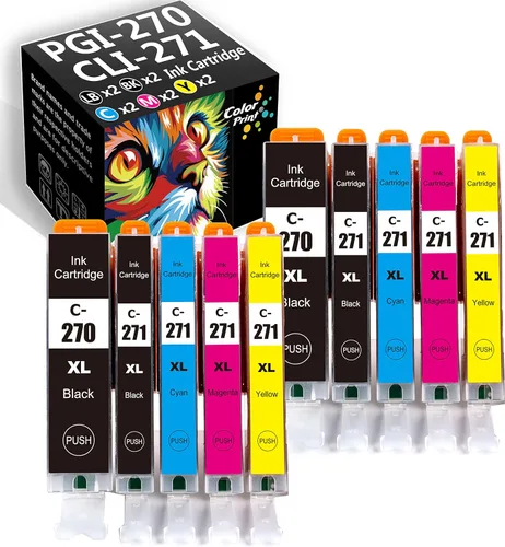 Colorprint - Cartucho de tinta compatible con Canon PGI-270XL CLI-271XL PGI270 CLI271 para impresora Pixma TS6020 MG5721 MG5722 MG6820 MG6821 MG6822
