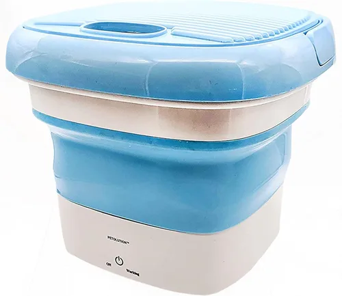 Vista 8 de Mini lavadora portátil – Lavadora plegable – Lavadora de cubo para ropa – Lavadora plegable – Lavadora de ropa interior para camping, caravana