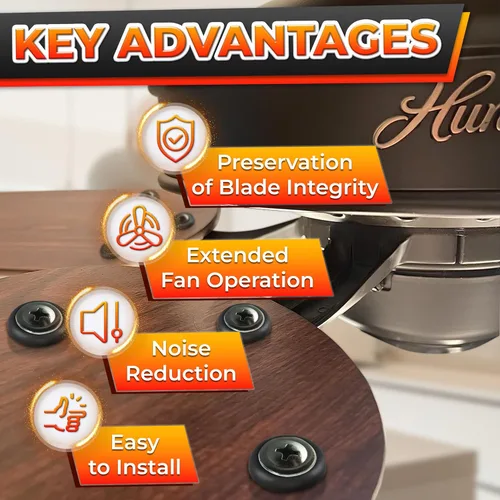 Vista 4 de Kit de 18 ojales de goma para piezas de ventilador de techo Hunter, ojales para arandelas de cuchilla de ventilador Hunter, arandelas de goma