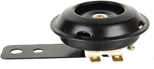 Vista 7 de Bocina de motocicleta, bocina redonda de 12 V, 105 db, bocina de 2.6 pulgadas de diámetro, bocina de automóvil resistente a la intemperie