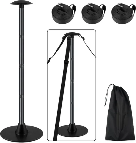 Vista 9 de Postes de soporte para cubierta de barco, sistema de soporte de cubierta de barco de acero inoxidable con correa de cincha, extensión de 4 etapas