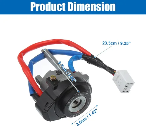 Vista 6 de ACROPIX Interruptor de arranque de cilindro de bloqueo de encendido para automóvil con 2 llaves para Hyundai Sonata GLS Limited - Paquete de 1 negro