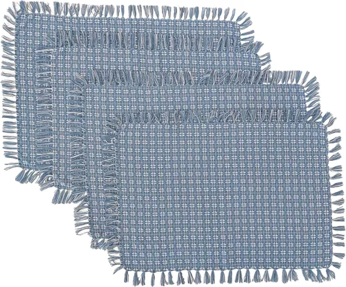 Vista 21 de Juego de 6 servilletas de tela con flecos de tejido natural/marfil, servilletas 100% algodón, tamaño 20 x 20 pulgadas, adecuado para comidas