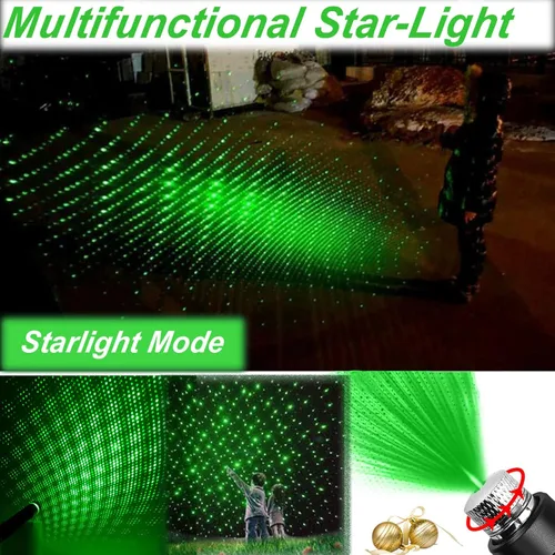 Vista 5 de Puntero láser verde de alta potencia, puntero láser verde recargable por USB, puntero de alta potencia, linternas tácticas, puntero láser, puntero