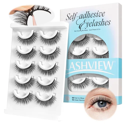 Vista 8 de Lashview Ellipse Extensiones de pestañas planas de 0.15 mm, rizo C de 0.31-0.59 pulgadas, negro visón, pestañas individuales, súper mate