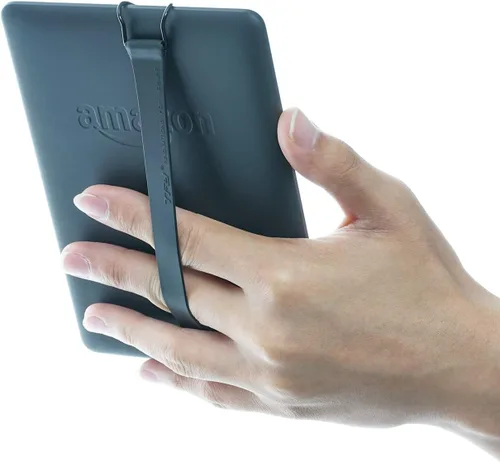 Vista 6 de TFY Correa de mano de seguridad compatible con Kindle Voyage/Kindle Paperwhite/Kindle Fire de 6 pulgadas, color negro (una pieza)
