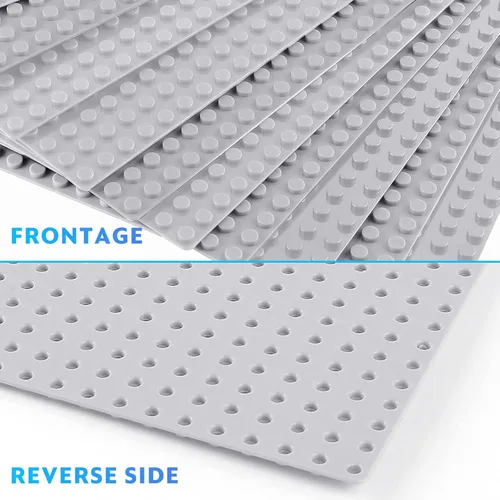 Vista 5 de Pokiiulk Placas Base Clásicas Placas de Construcción - Paquete de 10 Grandes de 10" x 10" Ladrillos de Construcción Compatibles con Todas