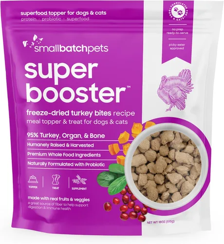 Vista 12 de smallbatch Golosinas liofilizadas para perros, aderezo de superalimento bocados de carne para perros y gatos, probióticos, ingredientes orgánicos