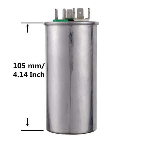 Vista 3 de BOJACK 55+5uF 55/5MFD ±6% 370V/440V CBB65 Condensador de arranque circular de doble ejecución para funcionamiento del motor de CA o arranque