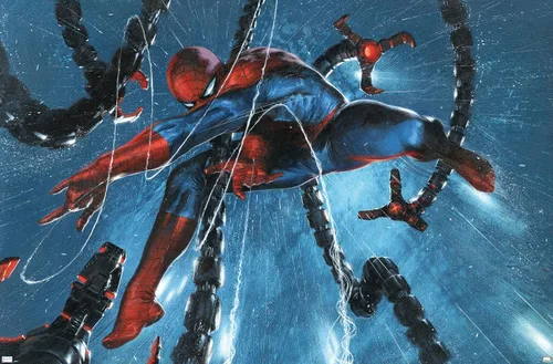 Vista 9 de Trends International Marvel Comics-Spider-Man, Doctor Octopus-Rain Cover Póster de pared, 14.725 x 22.375 pulgadas, versión enmarcada de madera