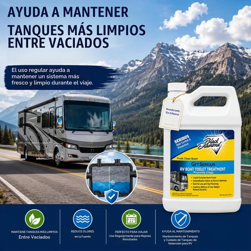 Vista 6 de Black Diamond Stoneworks Obtén serio tratamiento y desodorante para tanque de retención química de RV, barco, cámper. Funciona más rápido que