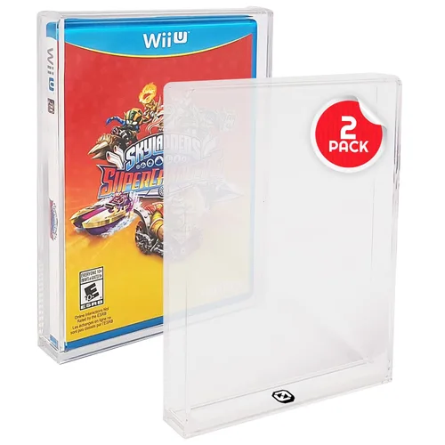 Acrylic DVD Case Compatible for Sony PlayStation DVD (Wii, GameCube, PS2, Xbox, Xbox360) - 4.0MM Thick Clear (Pack of 2)