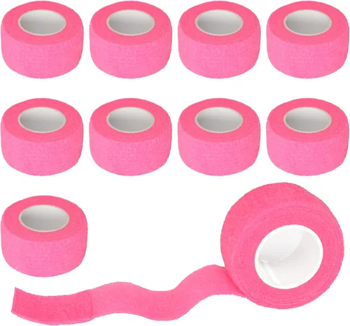 Vista 24 de Paquete de 9 vendajes autoadhesivos de 1 pulgada x 5 yardas para tobillos, muñecas, dedos, deportes, cinta veterinaria cohesiva transpirable