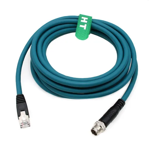 Vista 10 de Cable Ethernet para Datalogic Matrix 220 320 Keyence Cognex in-Sight 7000 Gen2 Vision Sensor Lector de Cámara, M12 8 Pin X-Coding RJ45 CAT-7e 10M
