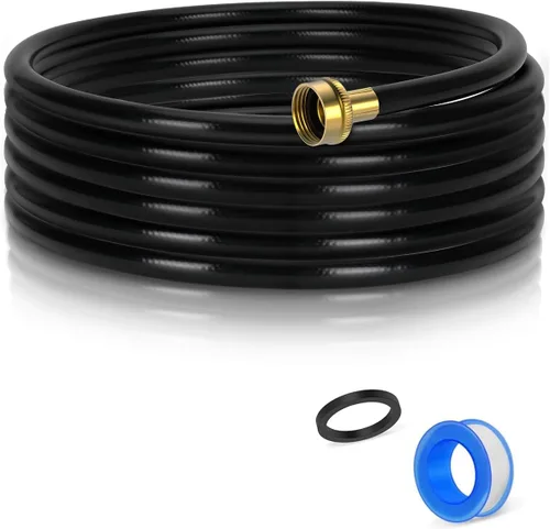 Vista 10 de (7 opciones de longitud) Manguera de drenaje deshumidificador con conector FHT de 3/4 pulgadas, con accesorios de latón resistentes al óxido