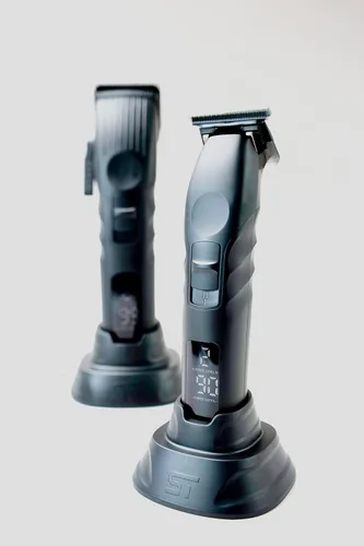 Vista 8 de Supreme Trimmer Combo de recortadora de barba y cortadora de pelo 2 en 1 2Spee Cuchillas extraíbles, 2 velocidades, pantalla LCD Herramientas