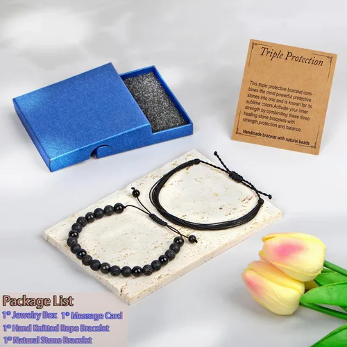 Vista 67 de LPBeads Pulsera de piedra natural hecha a mano de tamaño ajustable