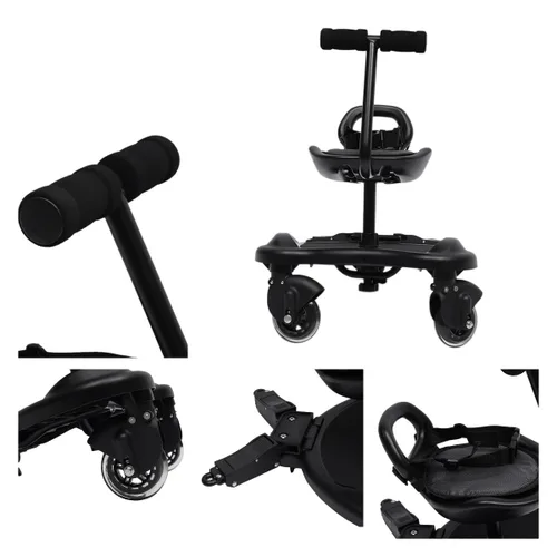 Vista 5 de Tabla universal 2 en 1 para cochecito, tabla para cochecito con asiento desmontable, soporta niños de hasta 44 libras