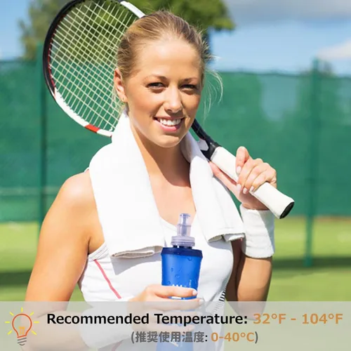 Vista 8 de Azarxis - Botellas plegables de frasco suave de TPU, libres de BPA, 250ml 350ml 500ml 600ml para cinturón de hidratación, mochila, correr