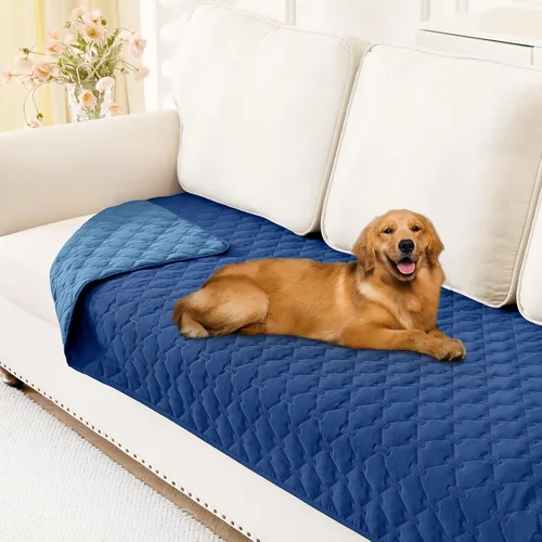 Vista 94 de Smiry Funda Manta Impermeable para Cama de Perro, Manta Suave Reversible para Mascotas, Lavable a Prueba de Fugas, Funda para Gatos y Perros