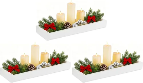 Vista 10 de Hanobe Bandeja decorativa larga y estrecha para centro de mesa, decoración Negro