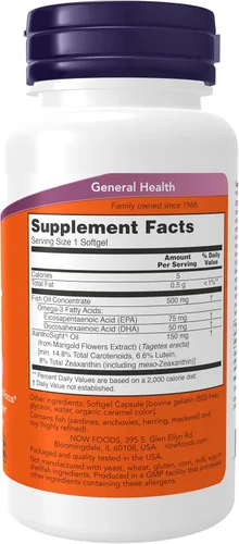 Vista 2 de NOW Foods Suplementos, Gel de visión macular, salud ocular, soporte ocular, 50 cápsulas blandas