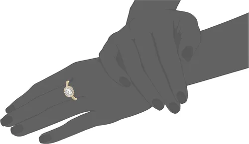 Vista 4 de Tienda Collection Sterling Silver Infinite Elements Cubic Zirconia Asscher Center Halo Ring