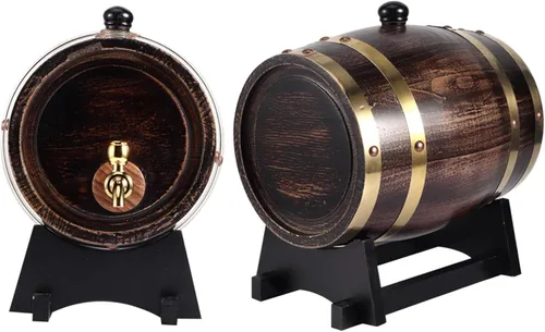 Vista 8 de Barril de envejecimiento de roble, barril de vino a prueba de fugas, barril de brandy, revestimiento de papel de aluminio, barril de whisky de 3