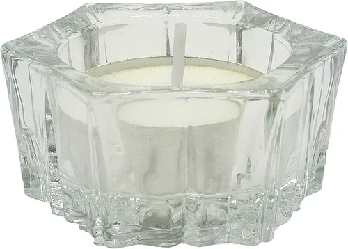 Vista 7 de Ner Mitzvah Portavelas con velas de té – Paquete de 2 portavelas de cristal – Se adapta a todas las velas de té de tamaño estándar