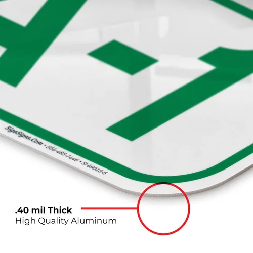 Vista 6 de Letrero A-1 de 6 x 12 pulgadas, aluminio 040 libre de óxido, resistente a la decoloración, fabricado en Estados Unidos