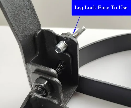 Vista 3 de Trípode de fogata, trípode de camping para cocinar. Soporte de trípode con bloqueo de patas mejorado para trípode de horno holandés. Equipo