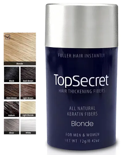 Vista 18 de Top Secret Recambios de fibras de construcción para engrosar el cabello, relleno de cabello natural e indetectable, para hombres y mujeres, rellena