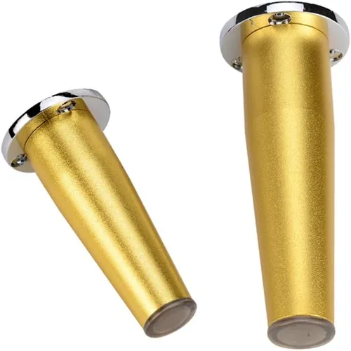 Vista 3 de Patas de metal para muebles de armario, patas redondas ajustables para sofá, patas de mesa de café, ajustable 0.512 in, patas de repuesto para Dorado