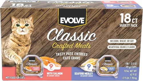 Vista 9 de Evolve Receta de pollo y carne de res sin granos en salsa húmeda para gatos 3 oz - 24 pk