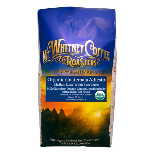Vista 36 de Mt. Whitney Base Camp Blend - Café de grano entero tostado oscuro medio bajo en ácido, 12 onzas (paquete de 1)